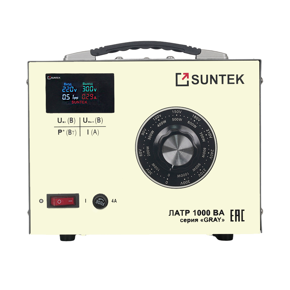 Автотрансформатор ЛАТР SUNTEK GRAY 1000 ВА (4А, 0-300 В) — изображение 2