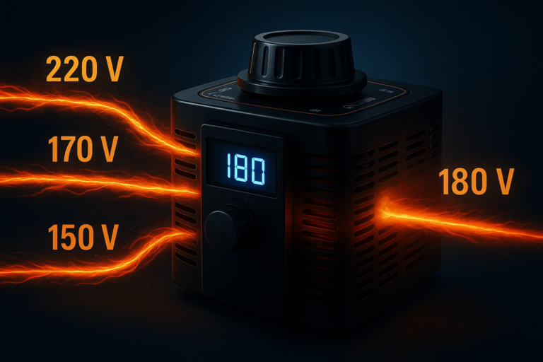 Работа ЛАТРа SUNTEK при пониженном входном напряжении